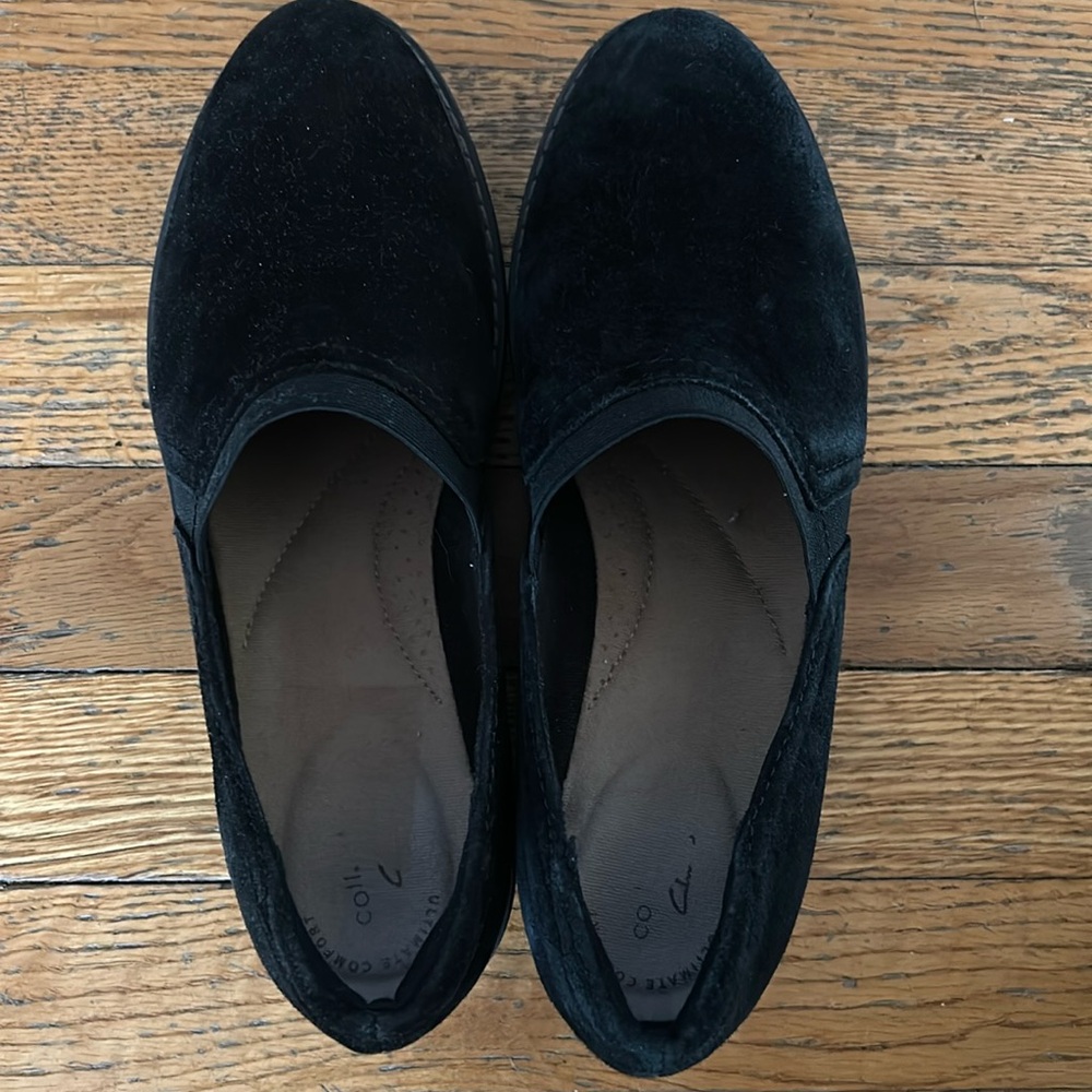 Clarks platform loafer